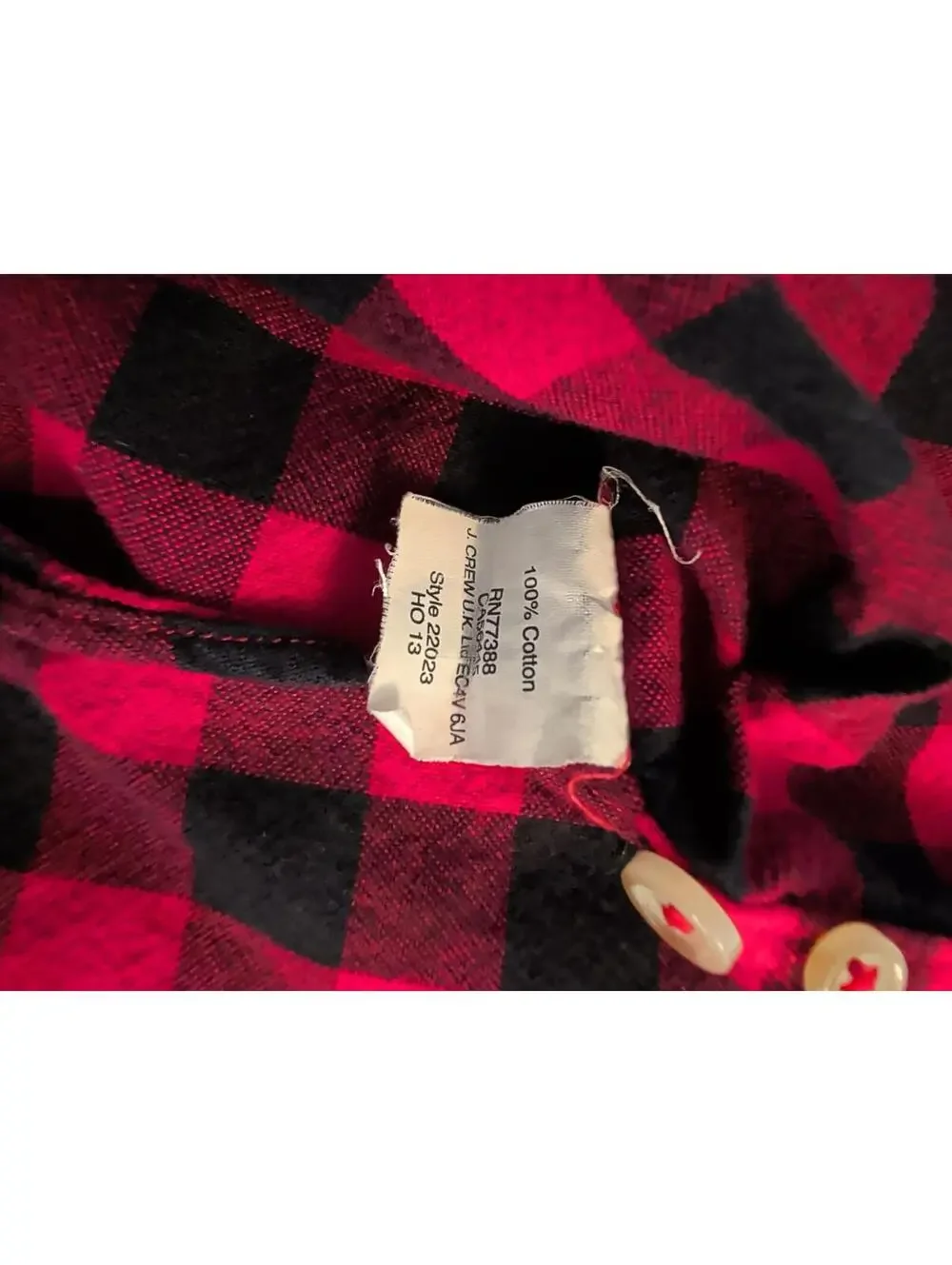 J.Crew 100% Cotton Mens Oxford Button-Down Plaid Shirt Large